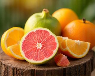 Guayabas frescas y cítricos locales